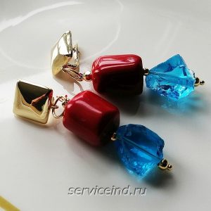 серьги с кораллом