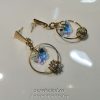 Серьги с кристаллом бабочка