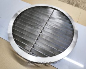 Решетка круглая нержавеющая  жалюзийная