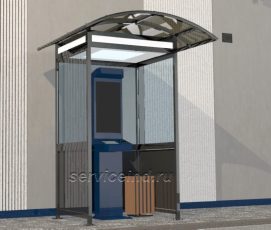 Навес для кассы паркомата с потолком